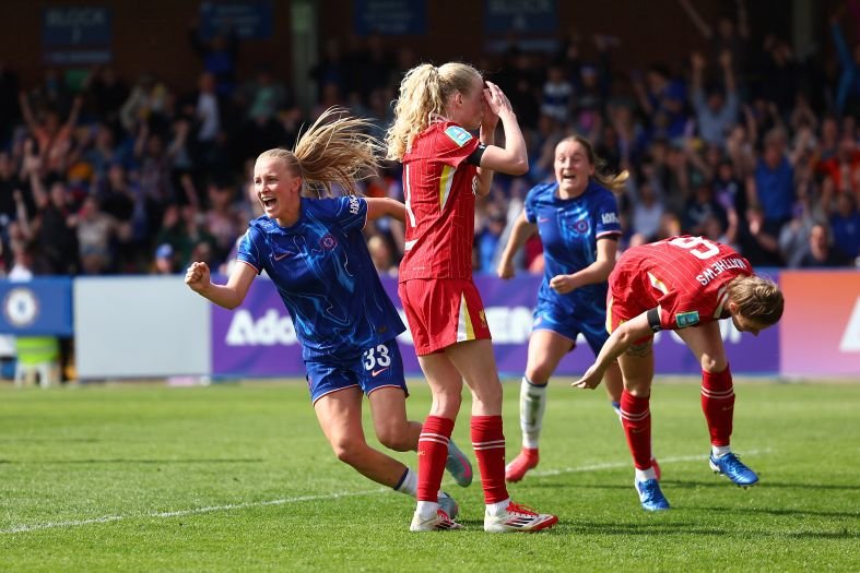 Chelsea v Liverpool - The Adobe Women's FA Cup Semi Final KINGSTON UPON THAMES, ENGLAND - APRIL 12