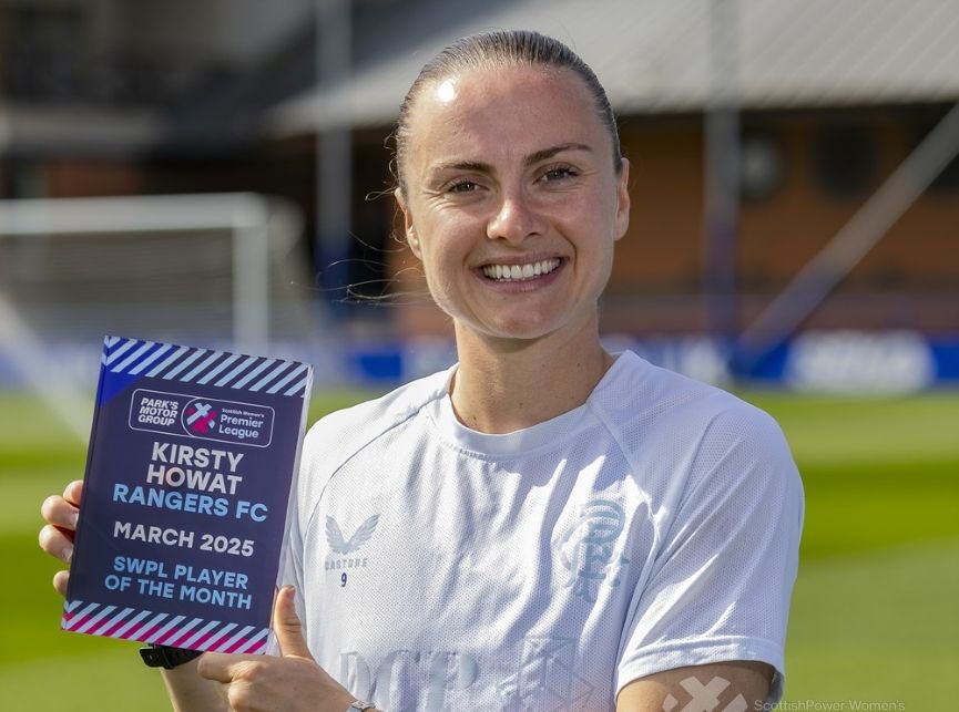 Kirsty Howat of Rangers SWPL1 Player of the Month