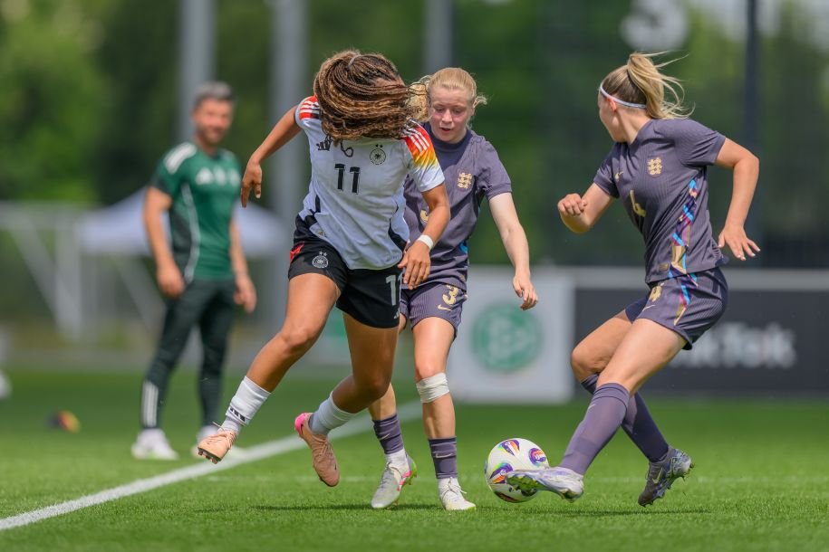 U19 Germany v U19 England – U19 Women's International Friendly
FRANKFURT AM MAIN, GERMANY - MAY 30