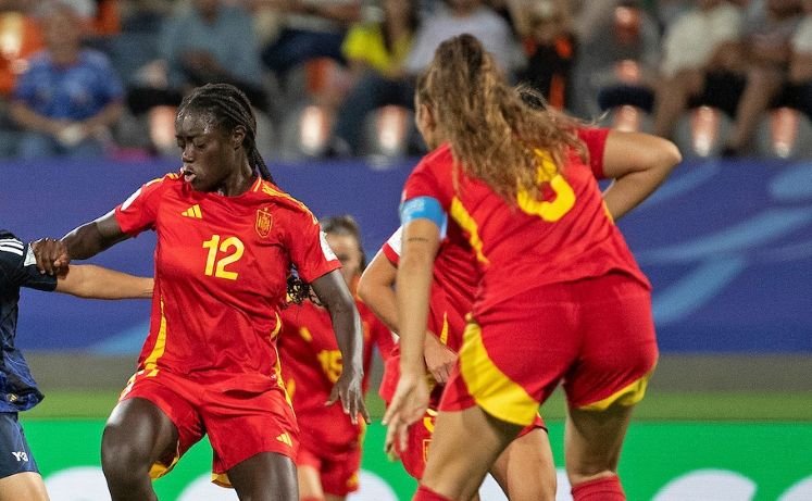 Aicha Camara, one of Spain's UEFA Women's U19 champions