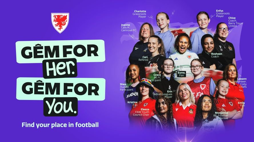 FA Wales announces new campaign 'Gêm For Her. Gêm For You