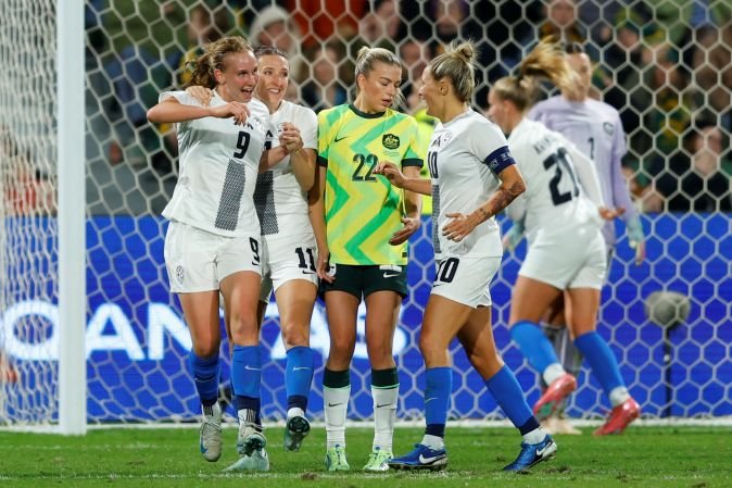Matildas v Slovenia PERTH, AUSTRALIA - JUNE 29: