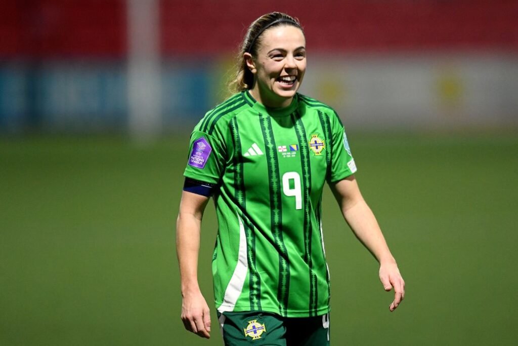 Northern Ireland's goalscorer Simone Magill
