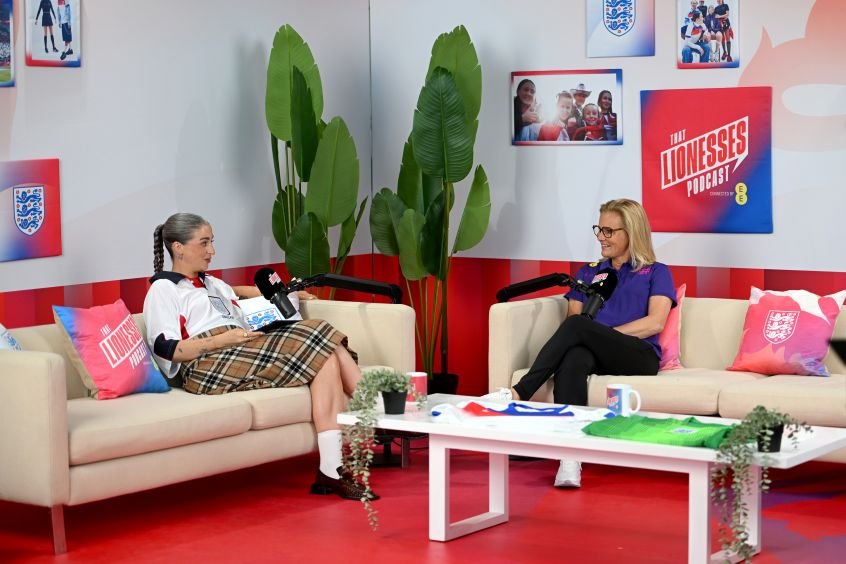 That Lionesses Podcast connected by EE episode five features Lionesses manager Sarina Wiegman