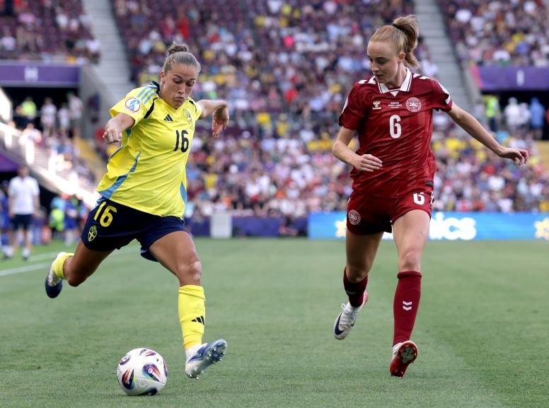 Denmark v Sweden UEFA Womens EURO 2025 Group C womensfootballmagazinecom Denmark v Sweden UEFA Women's EURO 2025 Group C
GENEVA, SWITZERLAND - JULY 04: