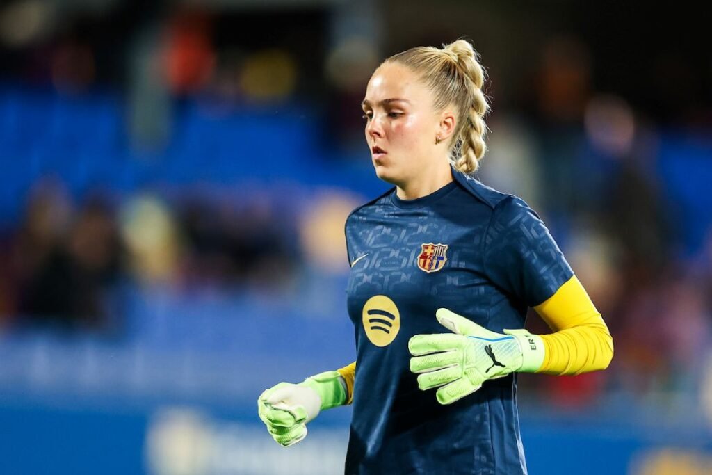 Liga F FC Barcelona v Real Betis Feminas Estadi Johan Cruyff womensfootballmagazinecom Aston Villas new signing Ellie Roebuck