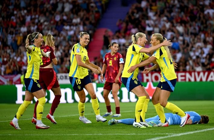 Sweden v Germany UEFA Womens EURO 2025 Group C womensfootballmagazinecom Sweden v Germany UEFA Womens EURO 2025 Group C ZURICH SWITZERLAND JULY 12