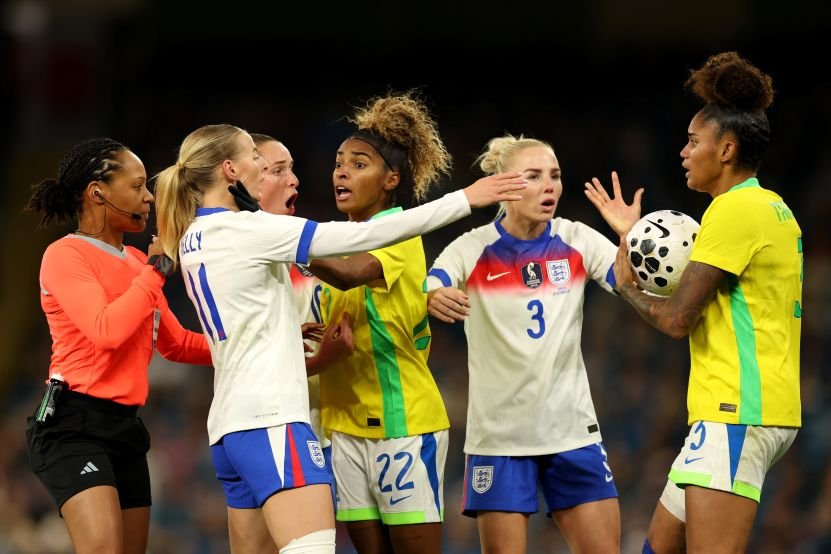 England Women Lose Out to Ten-Player Brazil at the Etihad
