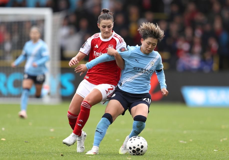 Man City Women Second After 3 2 Win Over Arsenal Women