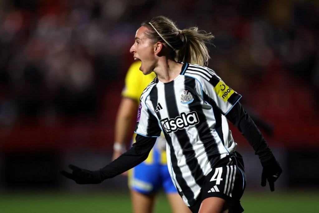 newcastleunitedvsouthamptonbarclayswomenssuperleague2 womensfootballmagazinecom Jordan Nobbs Goal Gives Newcastle United Women Victory