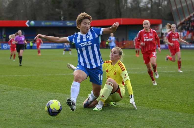 Brighton  Hove Albion v Nottingham Forest   Adobe Women's FA Cup Fourth Round
CRAWLEY, ENGLAND - JANUARY 18