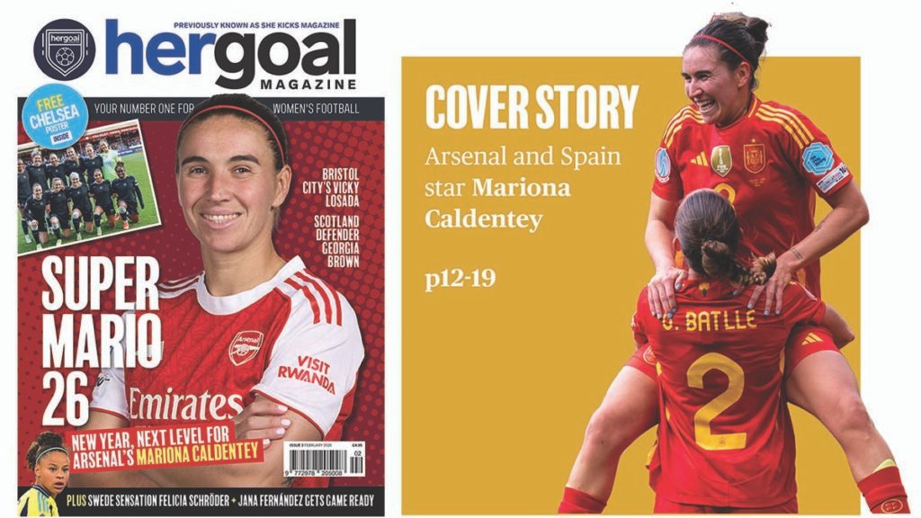 Her Goal Magazine latest issue featuring Arsenal Women star Mariona Caldentey on the cover