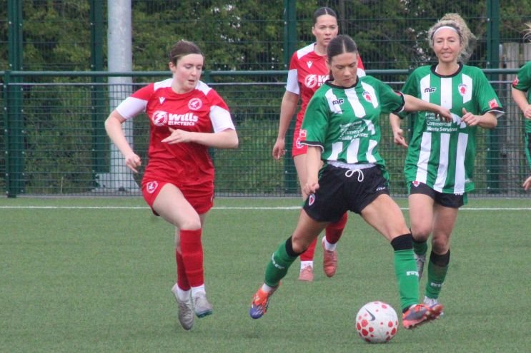 Bromsgrove Sporting on the ball at Hereford Pegasus