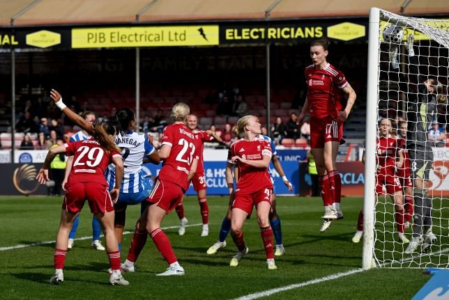 brightonandhovealbionvliverpoolbarclayswomenssuperleague womensfootballmagazinecom Brighton Hove Albion v Liverpool Barclays Women's Super League
CRAWLEY, ENGLAND - MARCH 22: