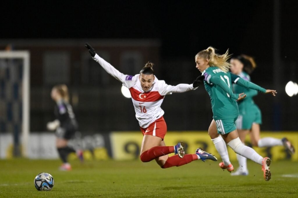 Northern Ireland v Türki̇ye   2027 FIFA Women's World Cup Qualifier
LURGAN, NORTHERN IRELAND - MARCH 07: 