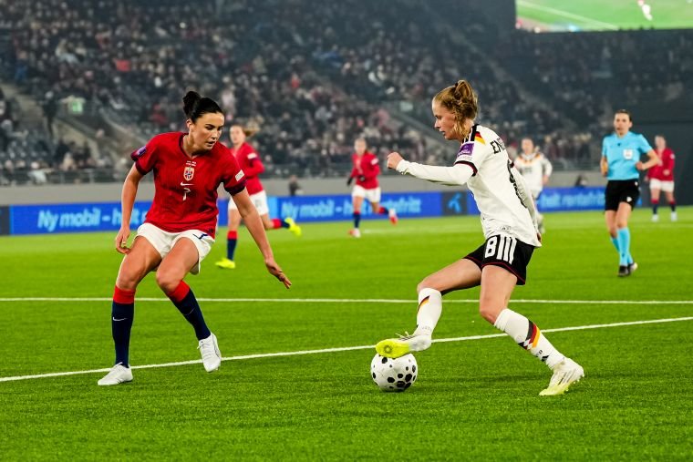 Norway v Germany   2027 FIFA Women's World Cup Qualifier
STAVANGER, NORWAY - MARCH 7: 