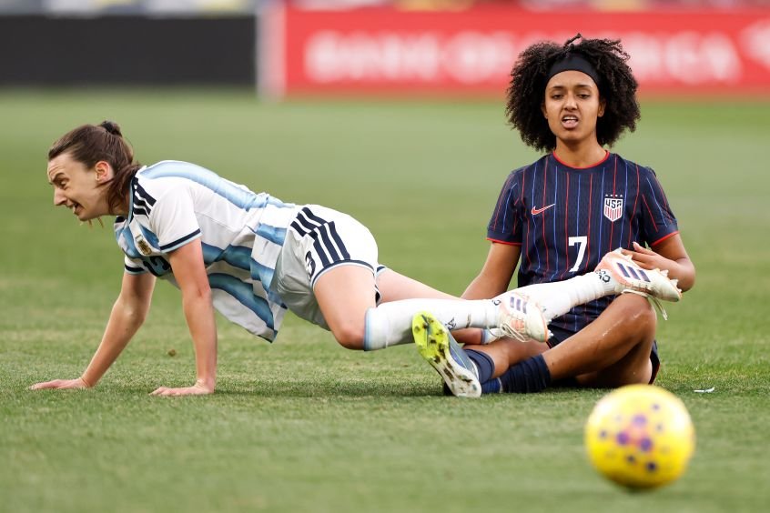 unitedstatesvargentinashebelievescup2026 womensfootballmagazinecom United States v Argentina SheBelieves Cup 2026 NASHVILLE TENNESSEE MARCH 01