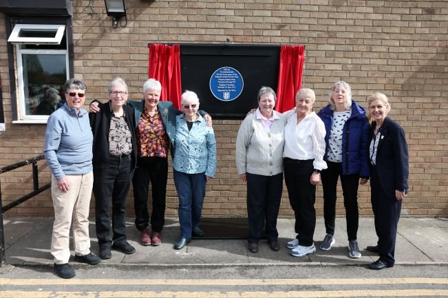 Blue Plaque Now Marks Nuneaton Borough Site of England Womens First Home Game