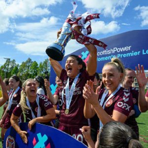 Hearts celebrate their historic SWPL title in Her Goal Magazine Issue 8