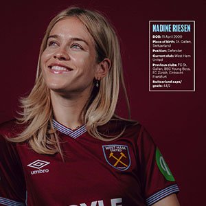 West Ham United's new Swiss defender Nadine Riesen in Her Goal Magazine Issue 9