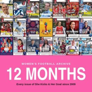 archivepass12months1200 womensfootballmagazinecom Womens Football Archive 12 month pass every issue of She Kicks and Her Goal since 2009
