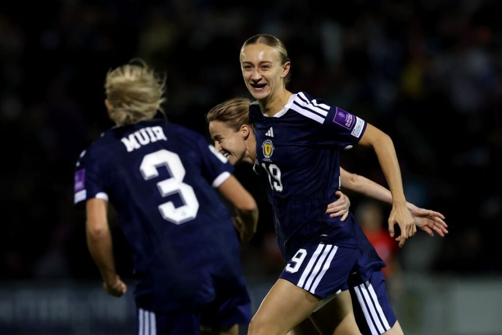 scotlandvczechiafifawomensworldcup2027europeanqualifiersplayoffsround1secondleg womensfootballmagazinecom Scotland v Czechia FIFA Women´s World Cup 2027 European Qualifiers Play offs Round 1 Second Leg PAISLEY SCOTLAND OCTOBER 13